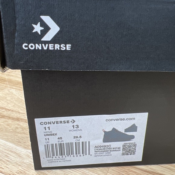 Converse Malden Street Boots M11/W13 Mid Leather Brown Truffle Waterproof - Picture 12 of 12